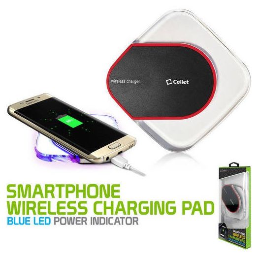 Wireless Charging Pad, Cellet LED Wireless Charging Pad - Black