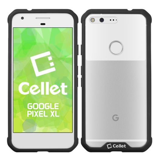 Google Pixel XL Case, Cellet Odyssey Air Hybrid Series Case for Google Pixel XL- Black/Clear