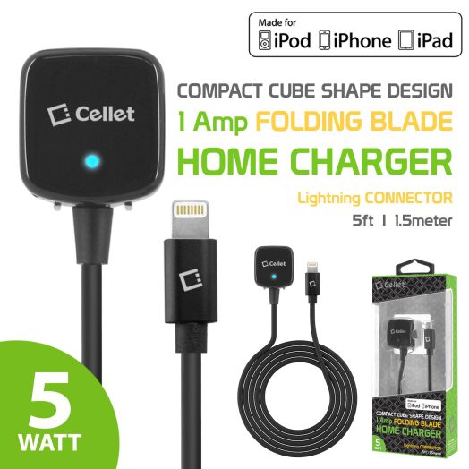 Cellet's Apple Certified Compact iPhone Home Charger - Wall Plug - For iPhone iPhone 13 Pro, 13 Pro Max, 13 mini, 13, 12 Pro, iPhone 12 Pro Max