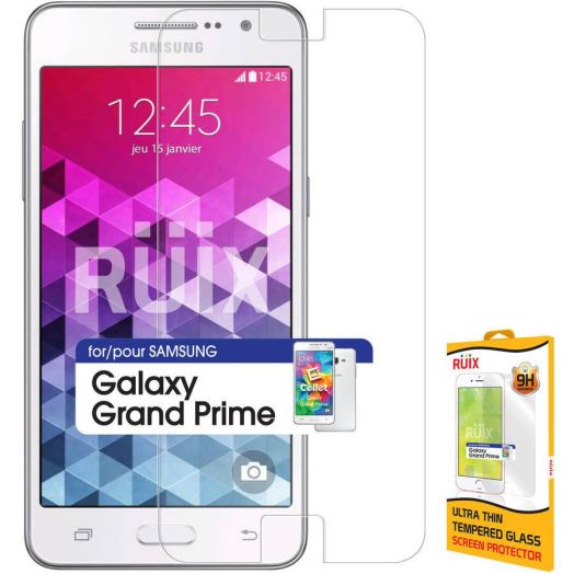 RUIX Premium Tempered Glass Screen Protector for Samsung Galaxy Grand Prime (0.3mm)