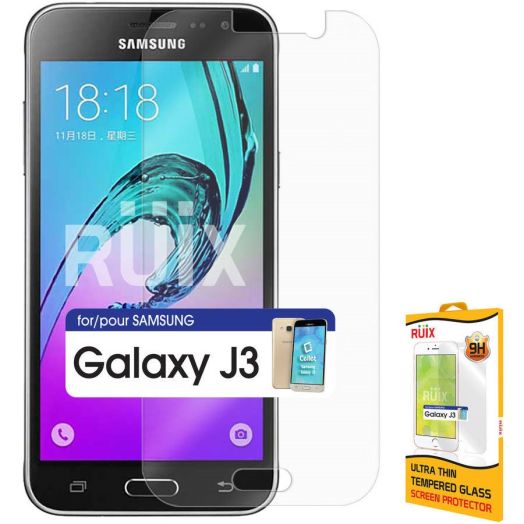 RUIX Premium Tempered Glass Screen Protector for Samsung Galaxy J3 (0.3mm)