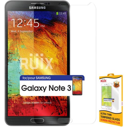 RUIX Premium Tempered Glass Screen Protector for Samsung Galaxy Note 3 (0.3mm)