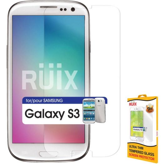 RUIX Premium Tempered Glass Screen Protector for Samsung Galaxy S3 (0.3mm)