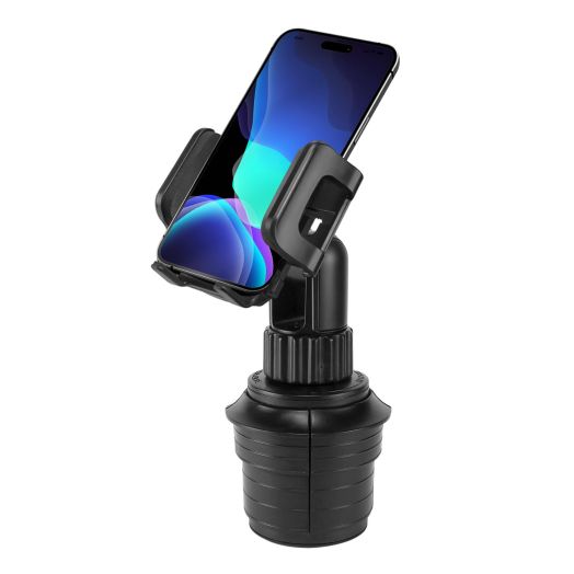 Car Cup Holder Phone Mount, Phone Holder Mount Cradle Universal Adjustable Compatible for Apple iPhone, Samsung Galaxy, Moto, Google Pixel Smartphones
