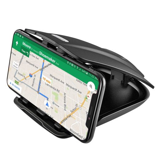 One Hand Insert Dashboard Phone Holder, Non-Slip Clamp Dashboard Mount for iPhone 13 Pro 13 Pro Max 13 Mini 12 11 SE SX XR Note 20 10 9 Galaxy S21
