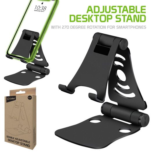 Cellet Desktop Phone Stand Holder Mount Compatible to iPhone 13 Pro 13 Pro Max 13 Mini 12 11 SE SX XR Note 20 10 9 Galaxy S21