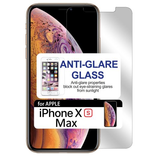 iPhone XS Max, Anti-Glare Tempered Glass Screen Protector for Apple iPhone XS Max by Cellet