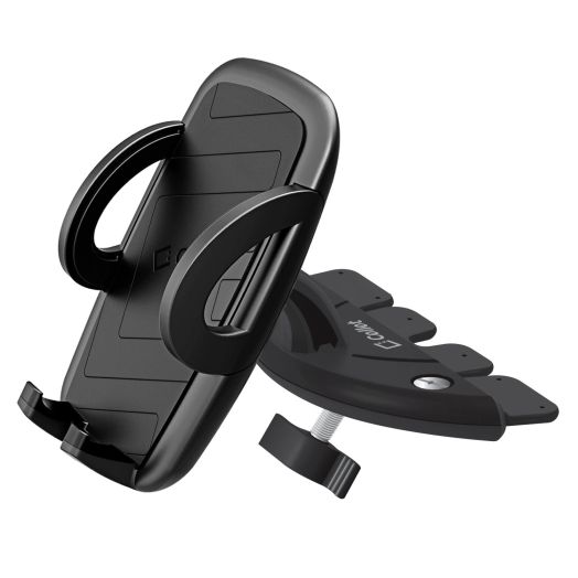 CD Slot Phone Mount with 360 Degree Cradle Rotation, One Touch Release Button and Stabilizing Knob for iPhone 13 Pro 13 Pro Max 13 Mini 12 11 SE SX XR Note 20 10 9 Galaxy S21