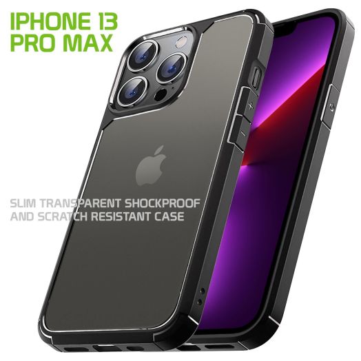 iPhone 13 Pro Max, Slim Transparent Shockproof and Scratch Resistant Case for Apple iPhone 13 Pro Max by Cellet – Clear