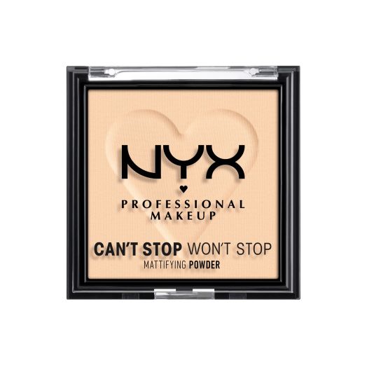 NYX Professional Makeup Can't Stop Won't Stop Mattifying Pressed Powder, Light, 0.21 oz
