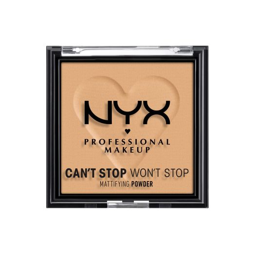 NYX Professional Makeup Can't Stop Won't Stop Mattifying Pressed Powder, Golden, 0.21 oz