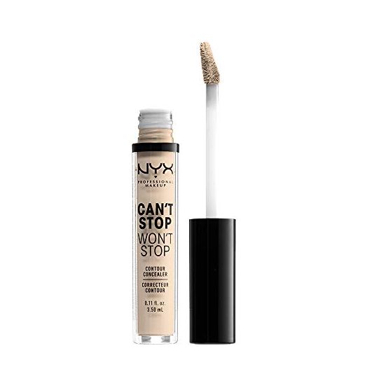 NYX PROFESSIONAL MAKEUP Can't Stop Won't Stop Contour Concealer, 24h Full Coverage Matte Finish, Fair