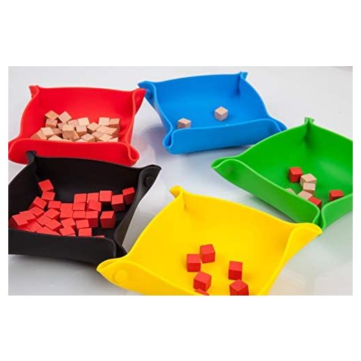 GAMELAND Collapsible Board Game Storage Bowls, Portable Folding Tray Accessory