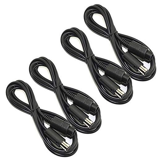 Ssgamer 4X 6ft Wii/Gamecube Extension Cables for Nintendo Wii Gamecube GCN (4 Pack)