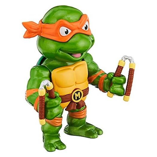 Jada Toys Teenage Mutant Ninja Turtles 4 Michelangelo Die-cast Figure, Toys for Kids and Adults, Orange, 31848