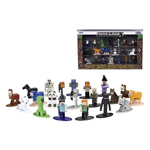 Jada Toys "Minecraft 1.65"" Die-cast Metal Collectible Figures 20-Pack Wave 5, Toys for Kids and Adults, 32023 , Brown