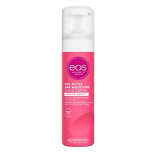 eos Shea Better Shaving Cream for Women- Pomegranate Raspberry | Shave Cream, Skin Care and Lotion with Shea Butter and Aloe | 24 Hour Hydration | 7 fl oz, (600)