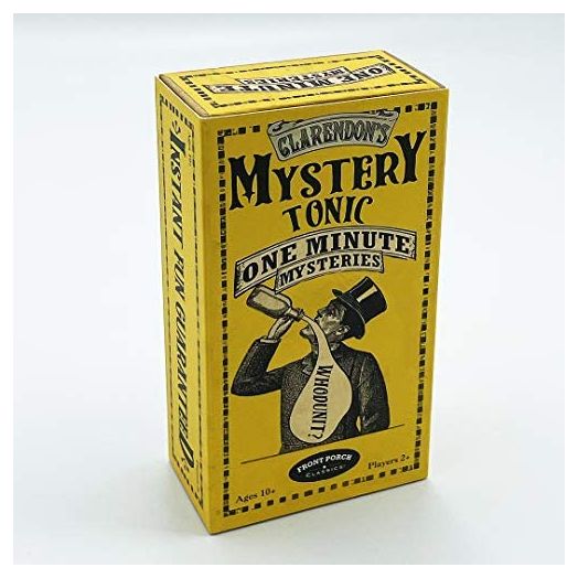 Front Porch Classics Claredon's Mystery Tonic Vintage One Minute Mystery Card Game for 2 or More Players, Ages 10 and Up