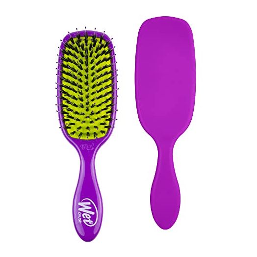 Wet Brush Argan Shine Enhancer Paddle Brush, Purple, Hair Detangler Brush with Ultra Soft Intelliflex