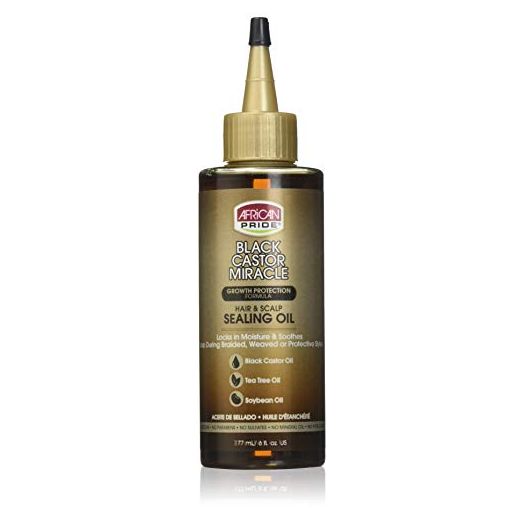 African Pride Black Castor Miracle Hair & Scalp Sealing Oil, 6 oz