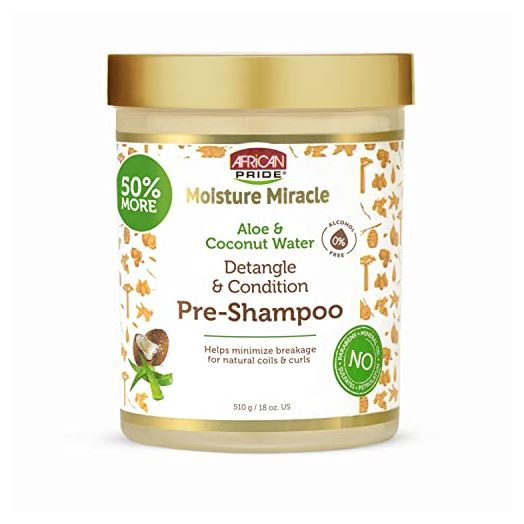 African Pride Moisture Miracle Aloe & Coconut Water Pre-Shampoo, 18 oz