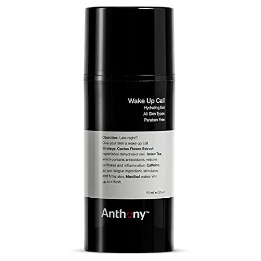 Anthony Wake Up Call, 3 Fl Oz, Face and Anti-Puffiness – Tired Skin Refresher & Moisturizer with Caffeine, Menthol, Green Tea, and Shea Butter