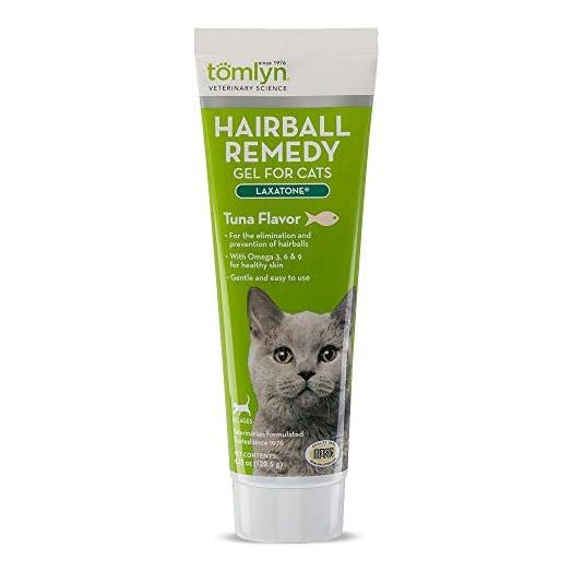 Tomlyn Laxatone Tuna-Flavored Hairball Remedy Gel for Cats and Kittens, 4.25oz