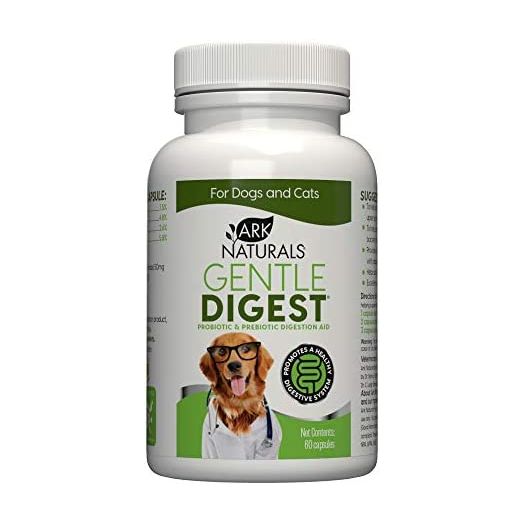 Ark Naturals Gentle Digest Capsules, Vet Recommended Dog and Cat Prebiotics and Probiotics, Digestive and Immune System Support, 60 Count