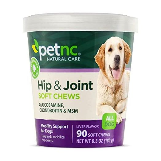 PetNC Natural Care Hip and Joint Soft Chews for Dogs, 90 Count