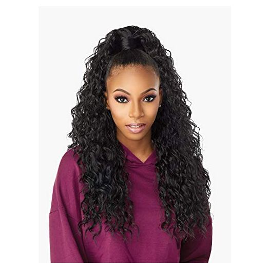 Sensationnel Half Wig N Pony Wrap Instant Up N Down UD 2 (1B)