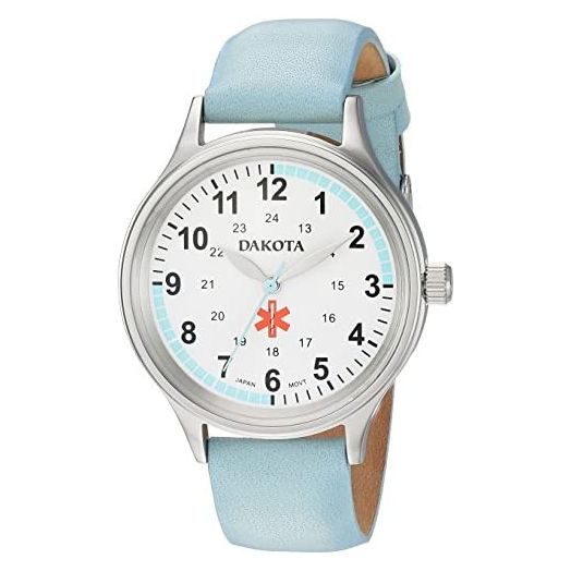 Dakota Women's Nurse Watch with Water Resistant Leather Band