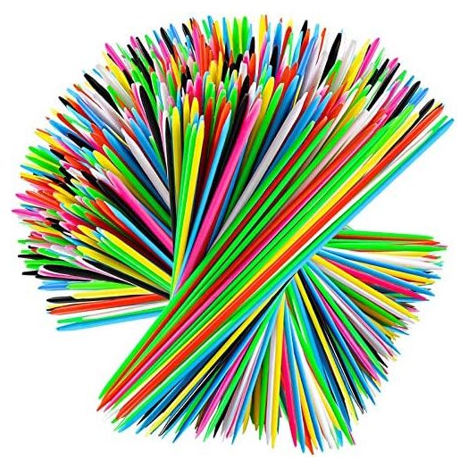 Pick Up Sticks, 240 Pieces Classic Pickup Sticks Game Toys with 1 Black Bag for Family Fun Game