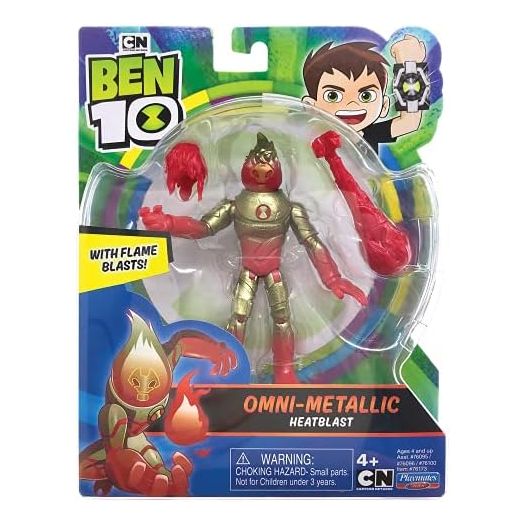 Ben 10 BEN66A10 Action Figures Metallic Theme-Heatblast