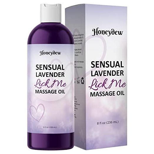 Lavender Sensual Massage Oil for Couples, Highly Absorbent Non Greasy and High Glide Body Oil