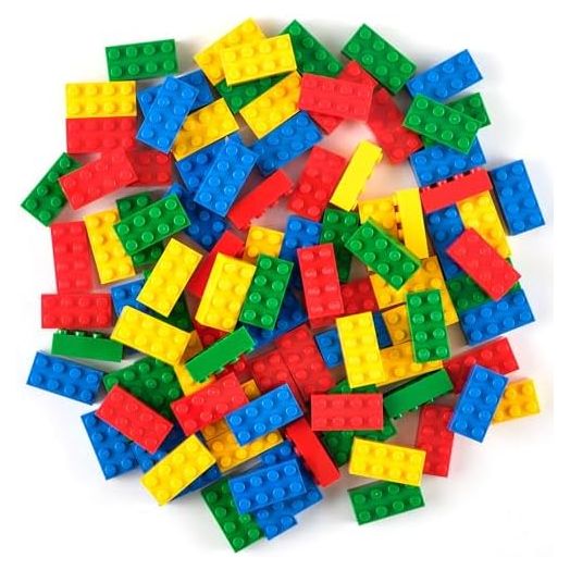 Strictly Briks Classic Bricks Starter Kit, Blue, Green, Red, and Yellow, 96 Pieces, 2x4 Inches, Building Creative Play Set for Ages 3 and Up, 100% Compatible with All Major Brick Brands