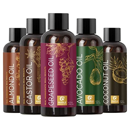 Pure Carrier Oils for Essential Oils - DIY Skin Care Set with Hair Oils Skin Oils for Body Care Moisturizers for Face and Body plus Nail Care - Anti Aging Skin Care DIY Beauty Products Carrier Oil Set