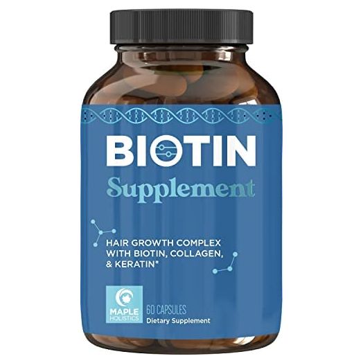 Maple Holistics Hair Growth Vitamins with Biotin, Collagen, Saw Palmetto, Keratin