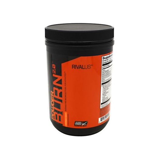 Rivalus Powder Burn 2.0 Pre-Workout - Orange, 403g