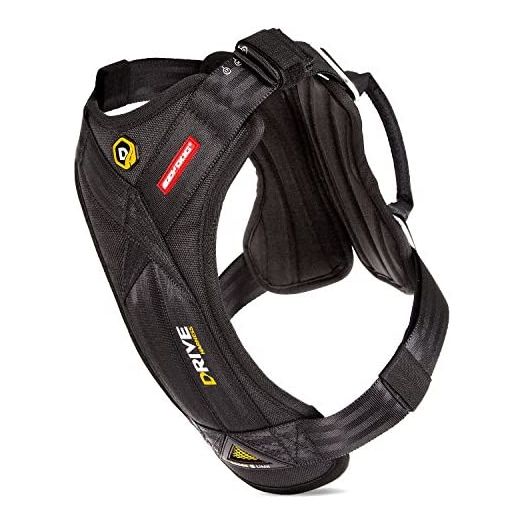 EzyDog Drive Safety Travel Dog Car Harness - Crash Tested US (FMVSS 213) - Premium Vehicle Restraint Vest for Protection and Comfort - Easy One Time Fit and Use with Car Seat Belt (Large)
