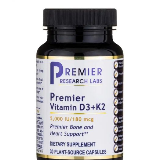 Premier Research Labs Premier Vitamin D3+K2 - 30 Plant-Source Capsules