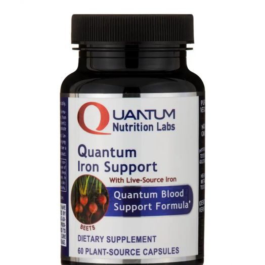 Quantum Nutrition Labs Quantum Iron Support - 60 Plant-Source Capsules
