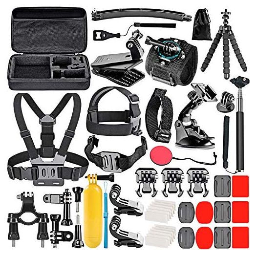 Neewer 50 in 1 Action Camera Accessory Kit Compatible with GoPro Hero10/9/8/7/6/5/4, GoPro Max, GoPro Fusion, Insta360, DJI Osmo Action/Action 2, AKASO, and more
