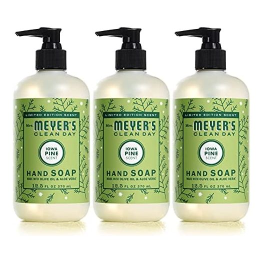 Mrs. Meyer's Hand Soap, Made with Essential Oils, Biodegradable Formula, Limited Edition Iowa Pine, 12.5 fl. oz - Pack of 3