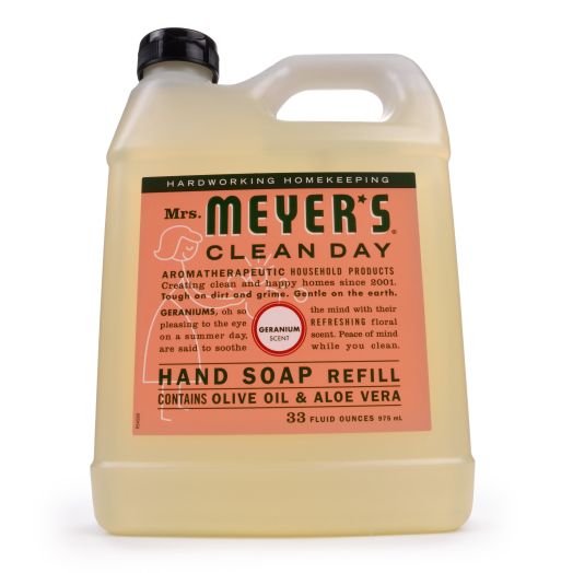 Mrs. Meyer's Clean Day Liquid Hand Soap Refill, Geranium, 33 fl oz