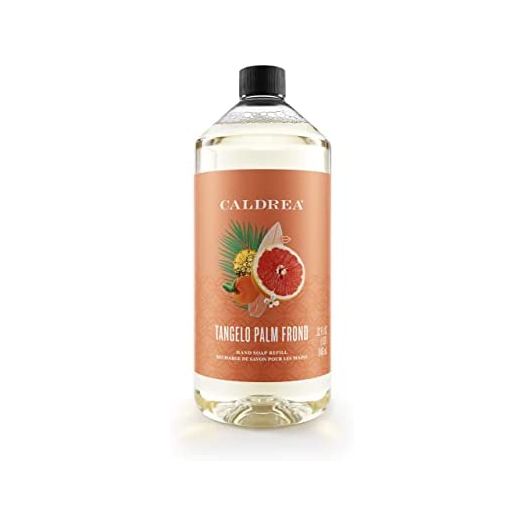 Caldrea Hand Soap Refill, Aloe Vera Gel, Olive Oil And Essential Oils To Cleanse And Condition, Tangelo Palm Frond Scent, 32 Oz