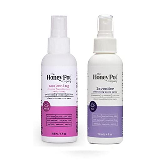 The Honey Pot Company Panty Spray 4 Oz Pack Of 2! Includes Lavender & Jasmine! Plant-Based and All Natural Feminine Spray! Refresh, Restore and Revive Feminine Care! Sulfate Free, Cruelty Free & Paraben Free!