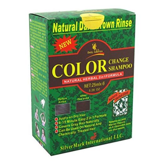 Deity Shampoo Color Change Kit Natural Herbal 2N1 Dark Brown