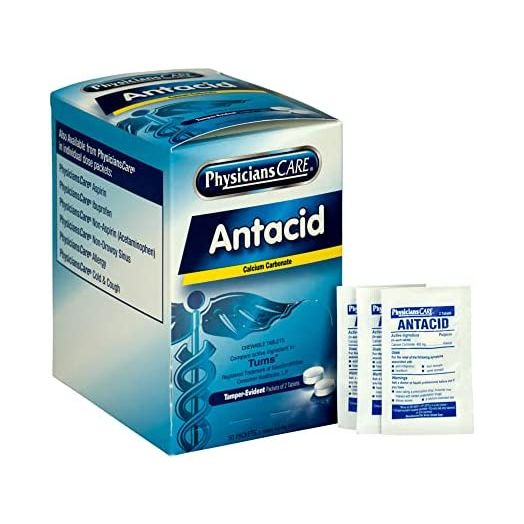 PhysiciansCare Antacid Heartburn Medication (Compare to Tums), 50 Doses of Two Tablets, 420 mg