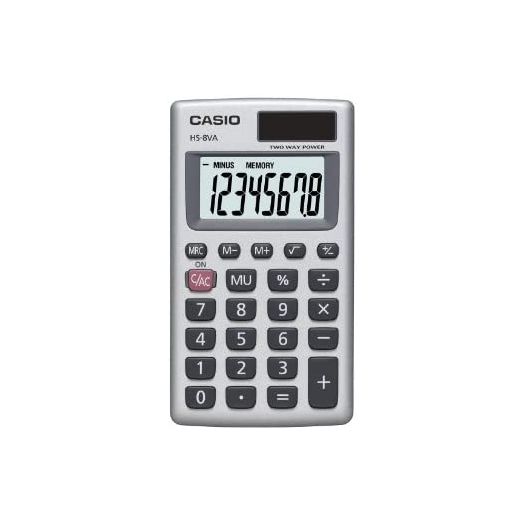 Casio HS-8VA, Solar Powered Standard Function Calculator