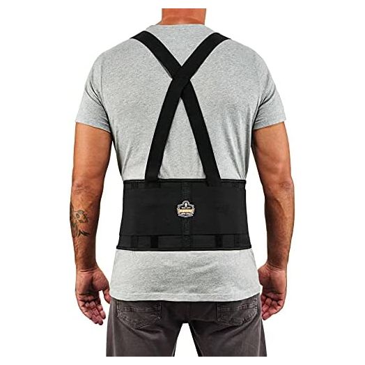 Ergodyne ProFlex 1650 Back Support Belt, 7.5" Elastic, Adjustable, Removeable Straps, Large
